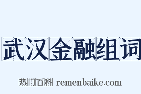 武汉金融组词是什么意思的图片
